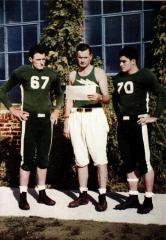 UNT 1938 Coach Jack Sisko with captains CK Burns & LW Killian