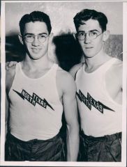 1937 Wayne And Blaine Rideout Set the then-record for the three-quarter mile run in 300point3 in 1938 1939 National AAU 1500 meters champions.jpg