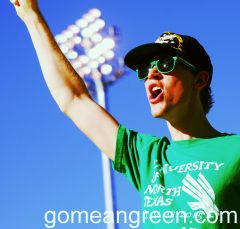Mean Green Fan in stands