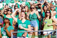 UNT Students getting into the game