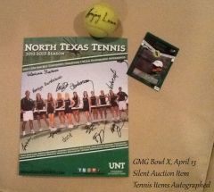 Autographed UNT Tennis Items