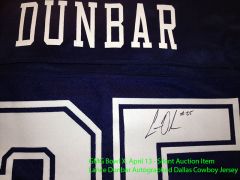 Lance Dunbar Dallas Cowboy Jersey Signature (zoom)
