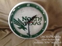 Authentic UNT "SOW" Wall clock