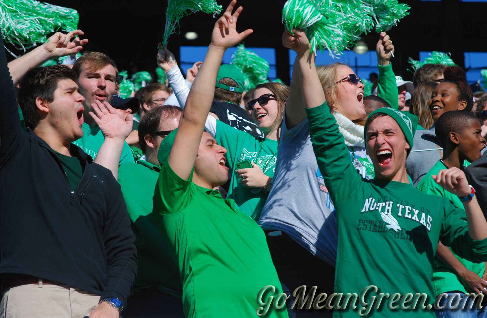 Mean Green Fans Celebrate Touchdown