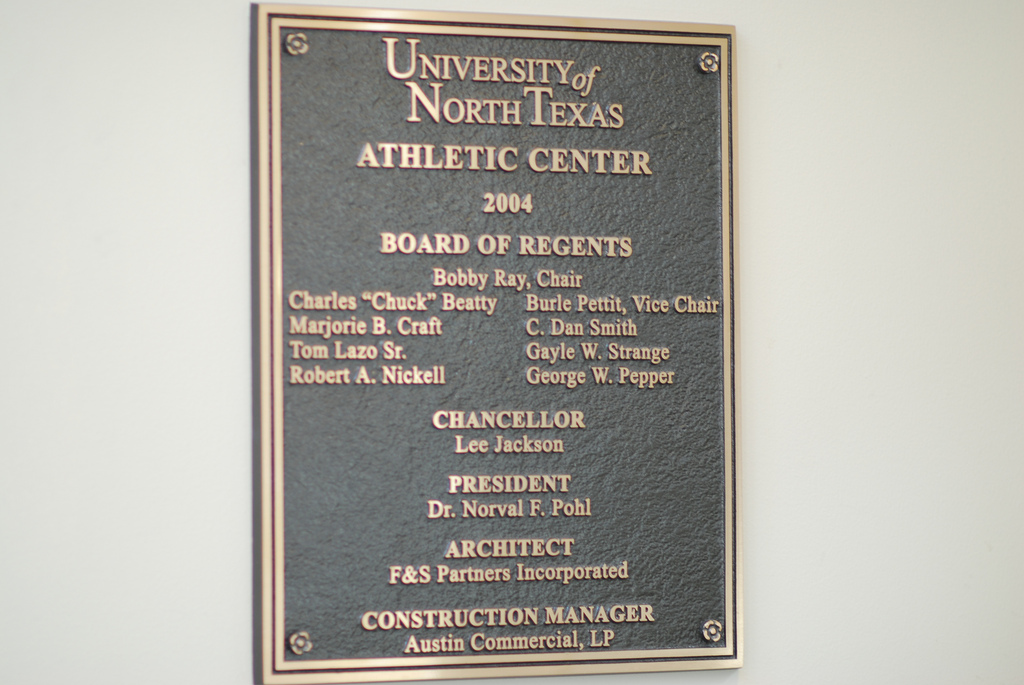 UNT Athletic Center Memorial