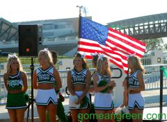 Cheerleaders at Bridge Ceremony