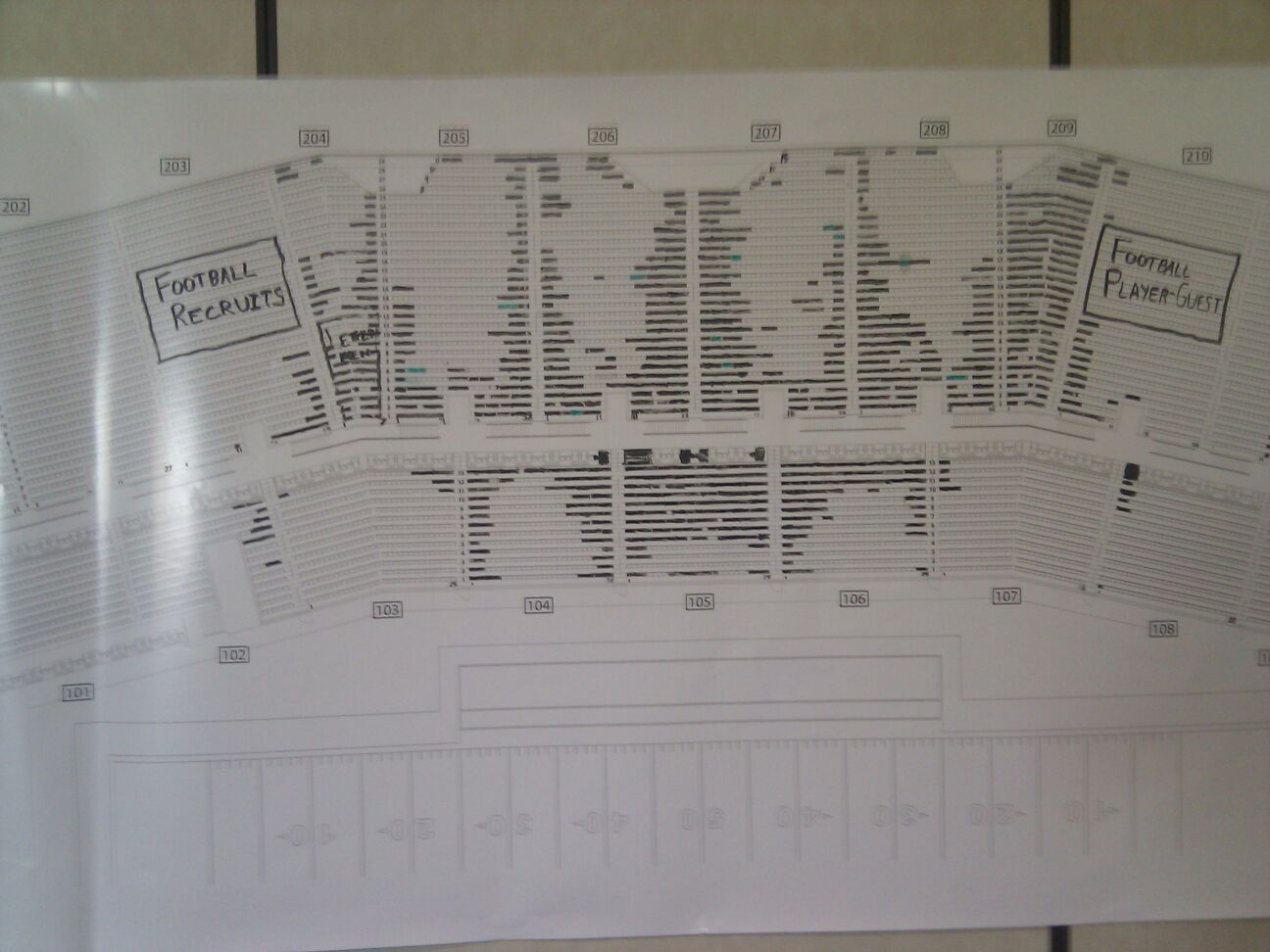 Alumni Side Seating Chart as of June 28 2011