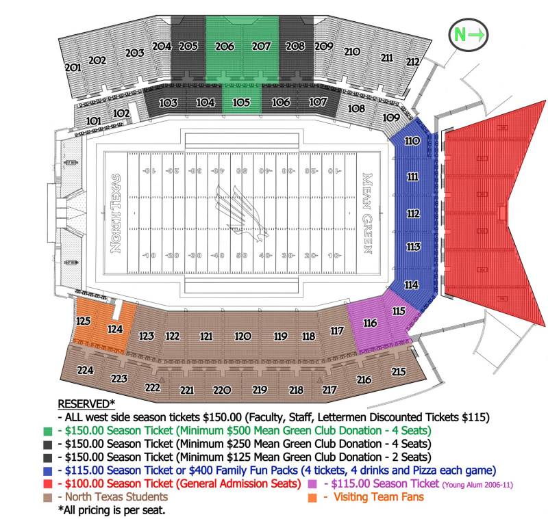 Unt Stadium Seating Chart