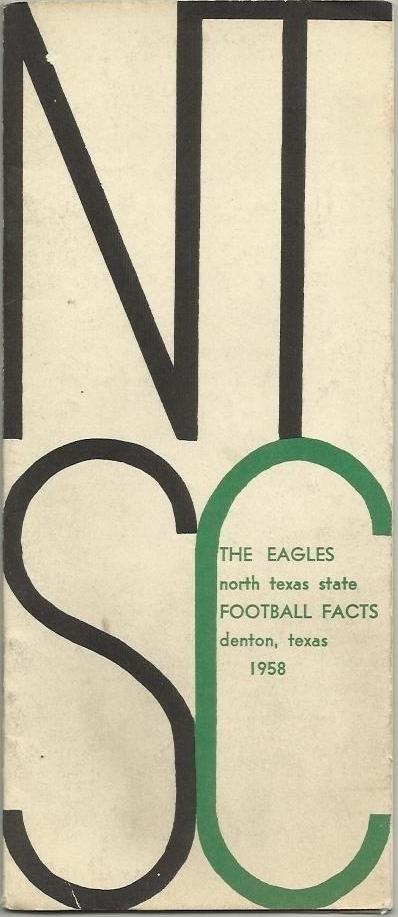 1958 North Texas State Football Media Guide