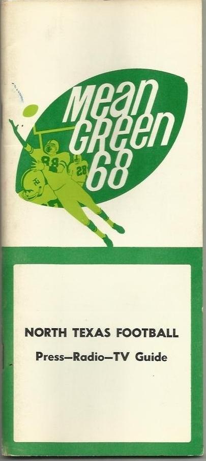 1968 North Texas Football Media Guide