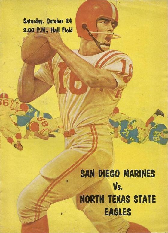 1964 game program North Texas vs. SDUSMC