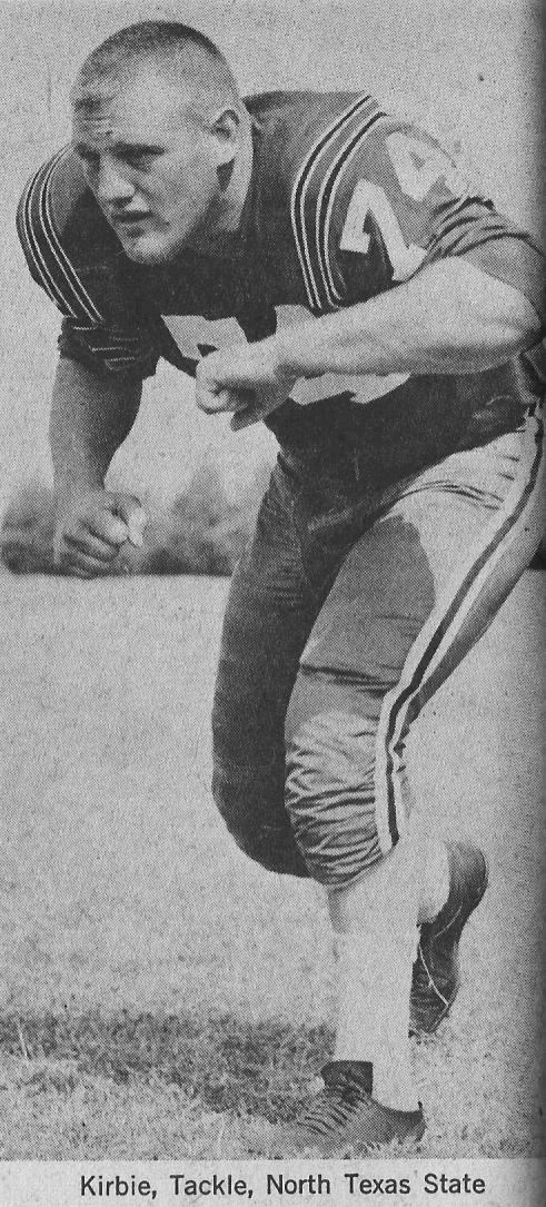North Texas State tackle Bill Kirbie 1960