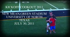 TFLF and son at the new Mean Green Stadium