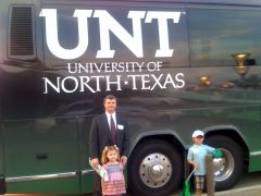 TFLF and brood at the UNT Athletic Department Rock Star Bus