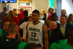 Tony spending time with UNT fans after win