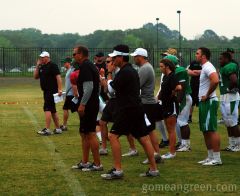 UNT Coaching staff preparing to blow the whistle