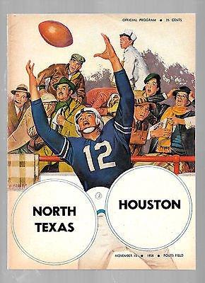 1958 North Texas vs. Houston Game Program